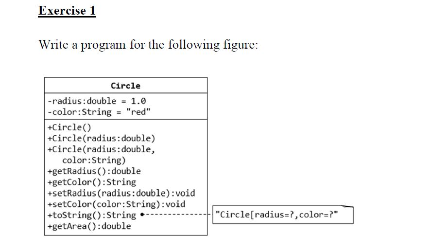 Solved Exercise 1 Write a program for the following figure: | Chegg.com