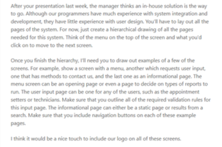 Solved Case Assignment - User Interface DesignBefore You | Chegg.com