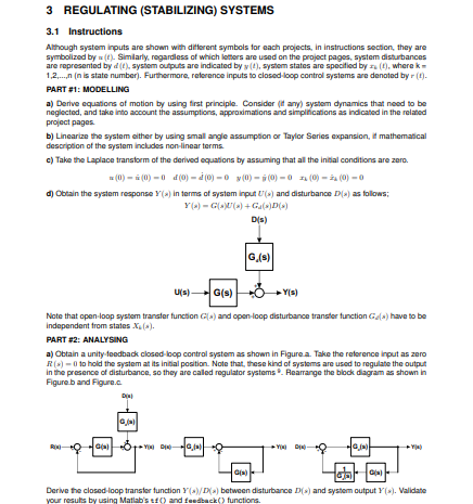 3.1 Instructions Although System Inputs Are Shown | Chegg.com