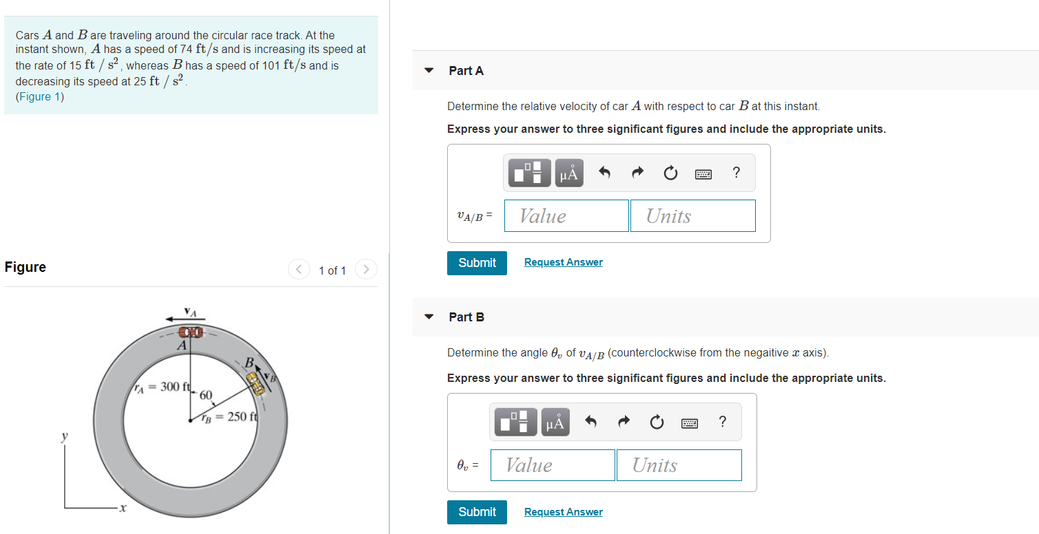 Solved Cars A And B Are Traveling Around The Circular Race | Chegg.com