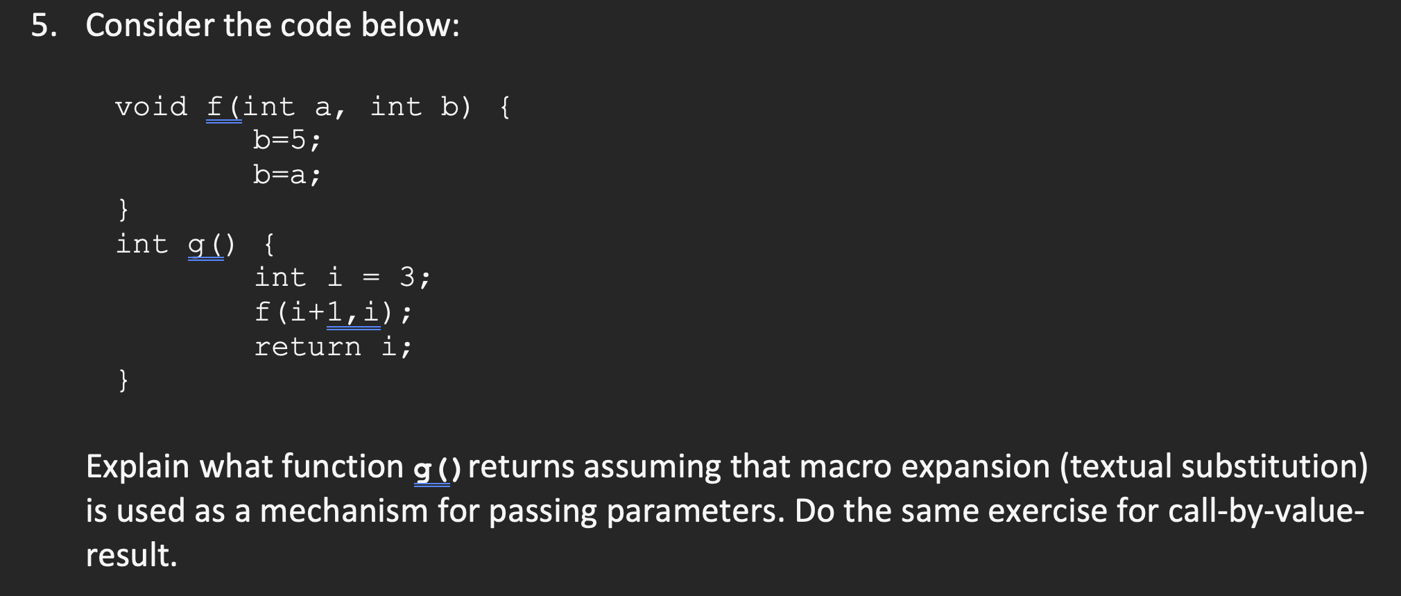 Solved I want 2 answers one for textual substitution and the | Chegg.com
