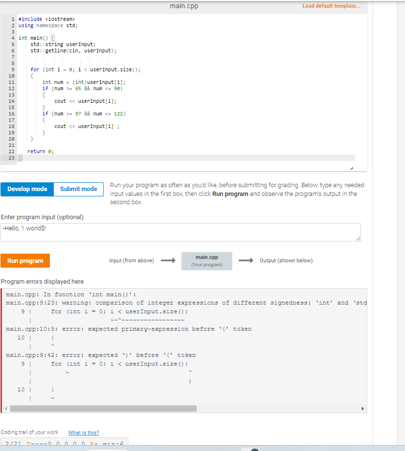 Solved 4.20 LAB: Remove all non alpha characters Write a | Chegg.com