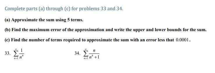 Solved Complete parts (a) through (C) for problems 33 and | Chegg.com