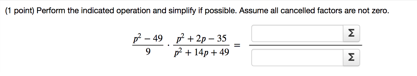 Solved (1 point) Simplify the expression 1 x + 3+ x + 3 and | Chegg.com