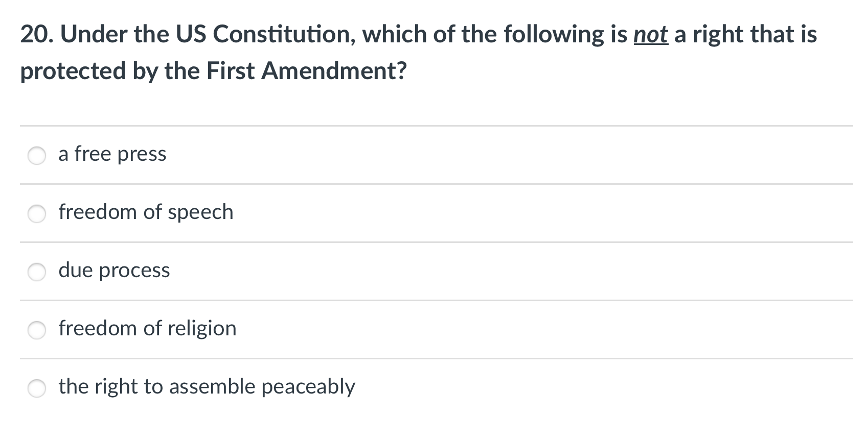 Solved 20. Under the US Constitution, which of the following 