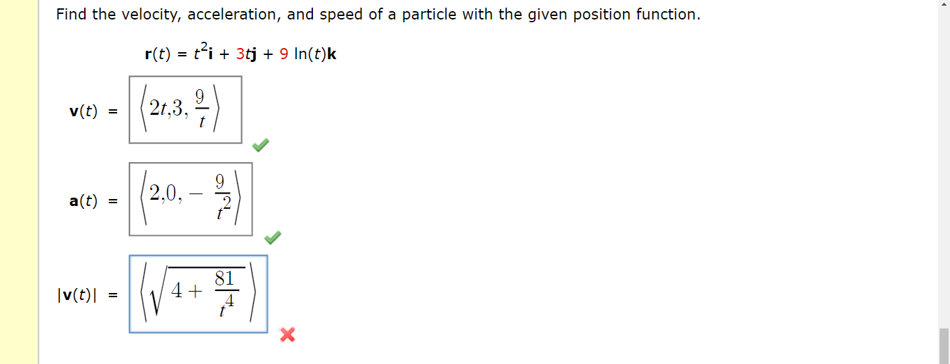 Solved R T T2i 3tj 9ln T Kv T 2t 3 T9 A T 2 0 −t29