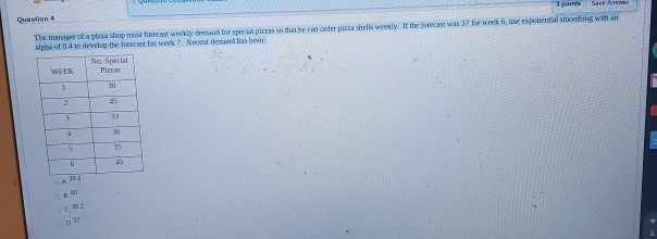 Solved The manager of a pizza shop must forecast weekly | Chegg.com