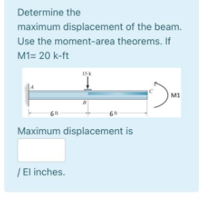 Solved Determine the maximum displacement of the beam. Use | Chegg.com