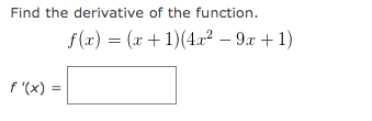 Solved Find the derivative of the function. | Chegg.com