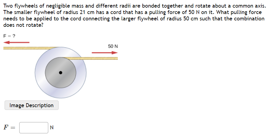 solved-two-flywheels-of-negligible-mass-and-different-radii-chegg