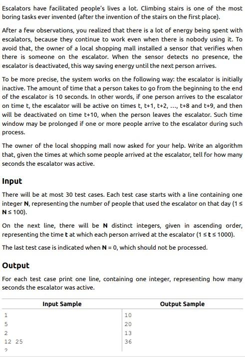Solved Escalators have facilitated people's lives a lot. | Chegg.com
