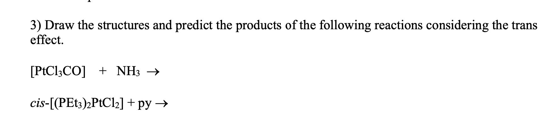 Solved 3) Draw the structures and predict the products of | Chegg.com