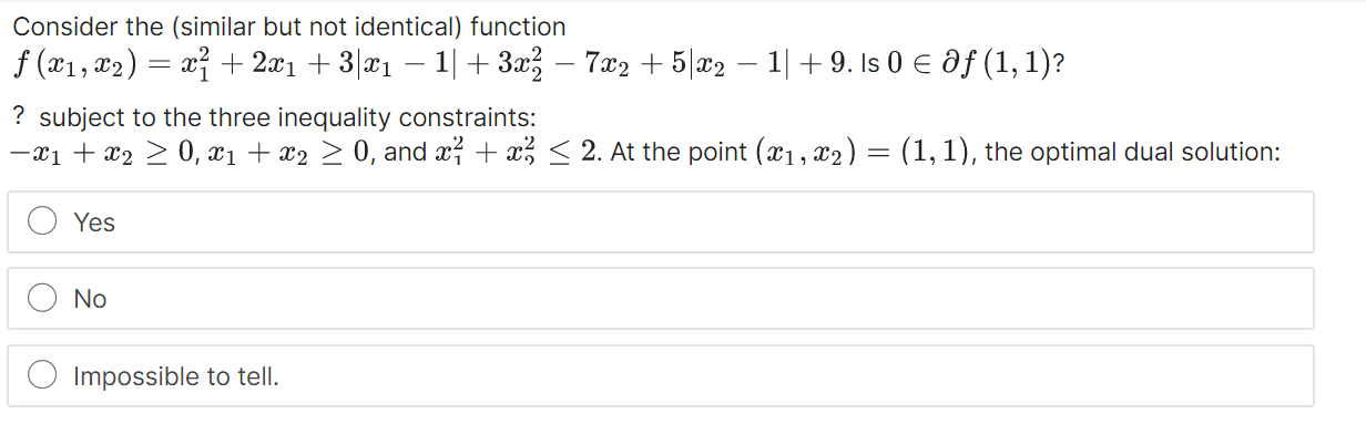 Solved Consider the (similar but not identical) function | Chegg.com