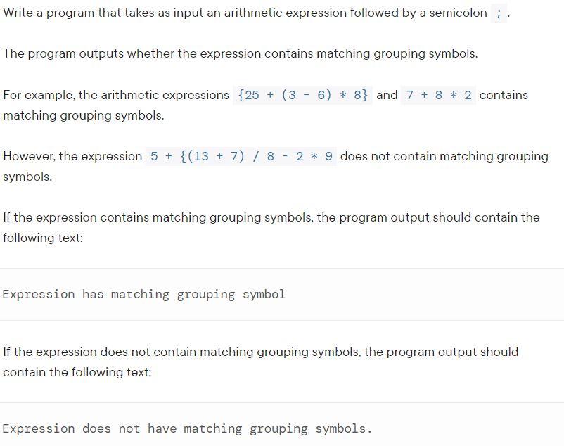 Solved Write a program that takes as input an arithmetic | Chegg.com