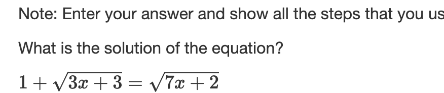 Solved Note: Enter your answer and show all the steps that | Chegg.com