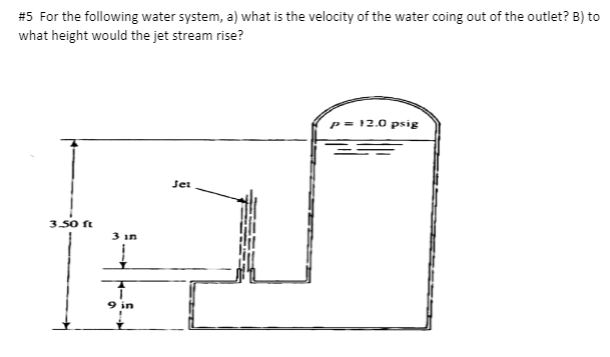 Solved #5 For the following water system, a) what is the | Chegg.com