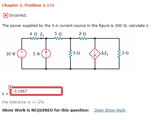 Solved Chapter 2, Problem 2.131 The power supplied by the | Chegg.com