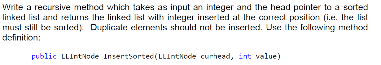 Solved Write a recursive method which takes as input an | Chegg.com