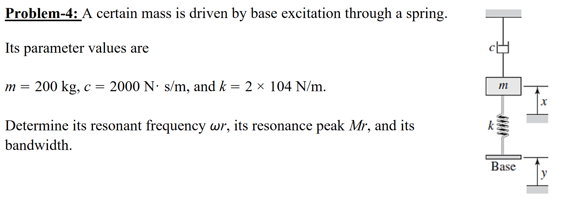 Solved Problem-4: A certain mass is driven by base | Chegg.com