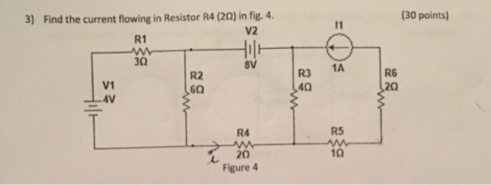 Solved Find the current flowing in Resistor R4 (2 ohm) in | Chegg.com