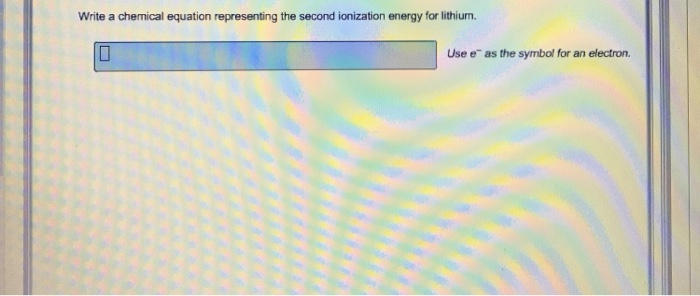 Solved Write a chemical equation representing the second | Chegg.com