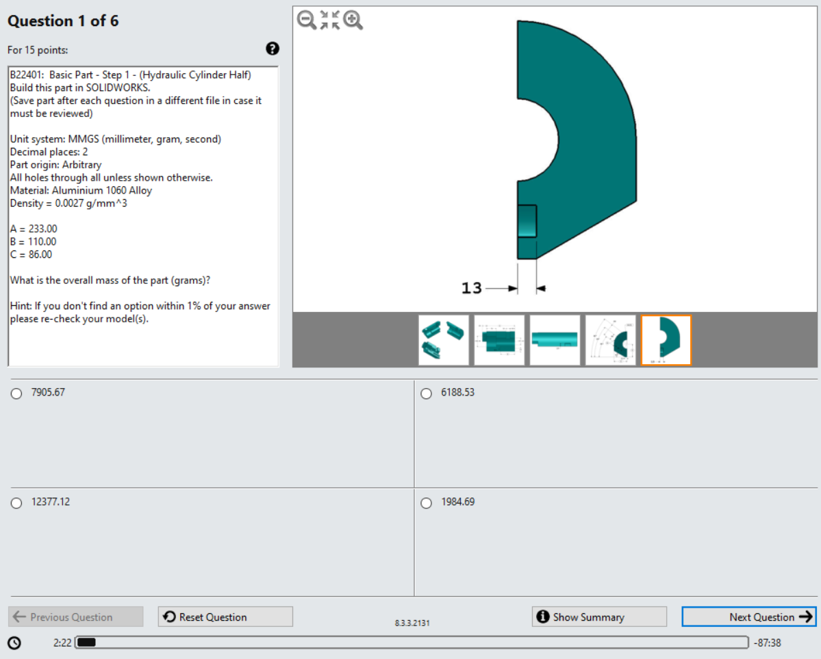 Solved Question 1 of 6 For 15 points: B22401: Basic Part - | Chegg.com