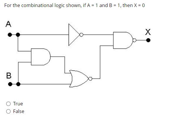 Solved For The Combinational Logic Shown, If A = 1 And B = | Chegg.com