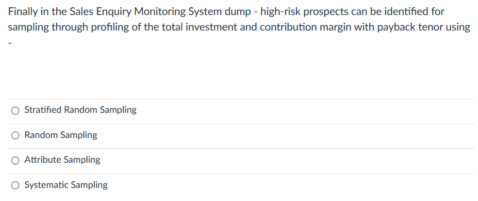 Solved Finally in the Sales Enquiry Monitoring System dump - | Chegg.com