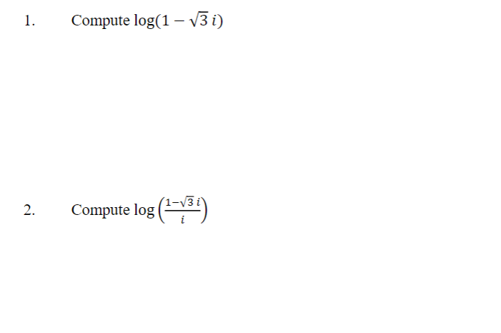 compute log 3 2i in calculator