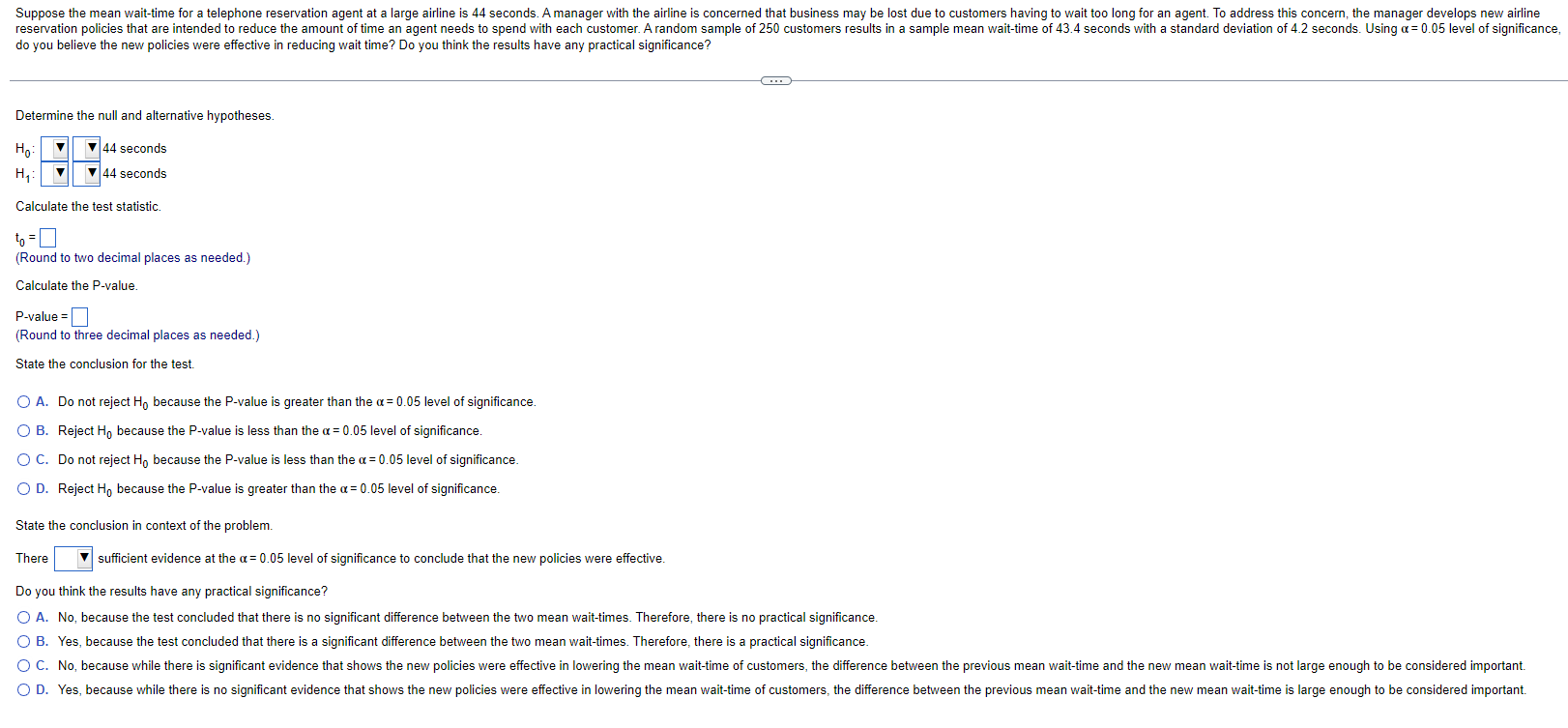 Solved Determine the null and alternative hypotheses. H0: | Chegg.com