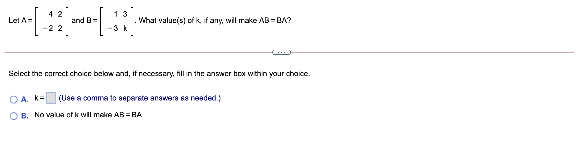 Solved 4 2 1 3 100 [ 13 58] Let A And B What