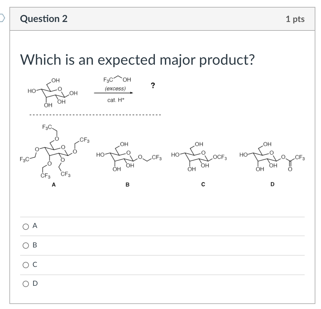 Solved ) a Question 1 1 pts Which is the expected major | Chegg.com