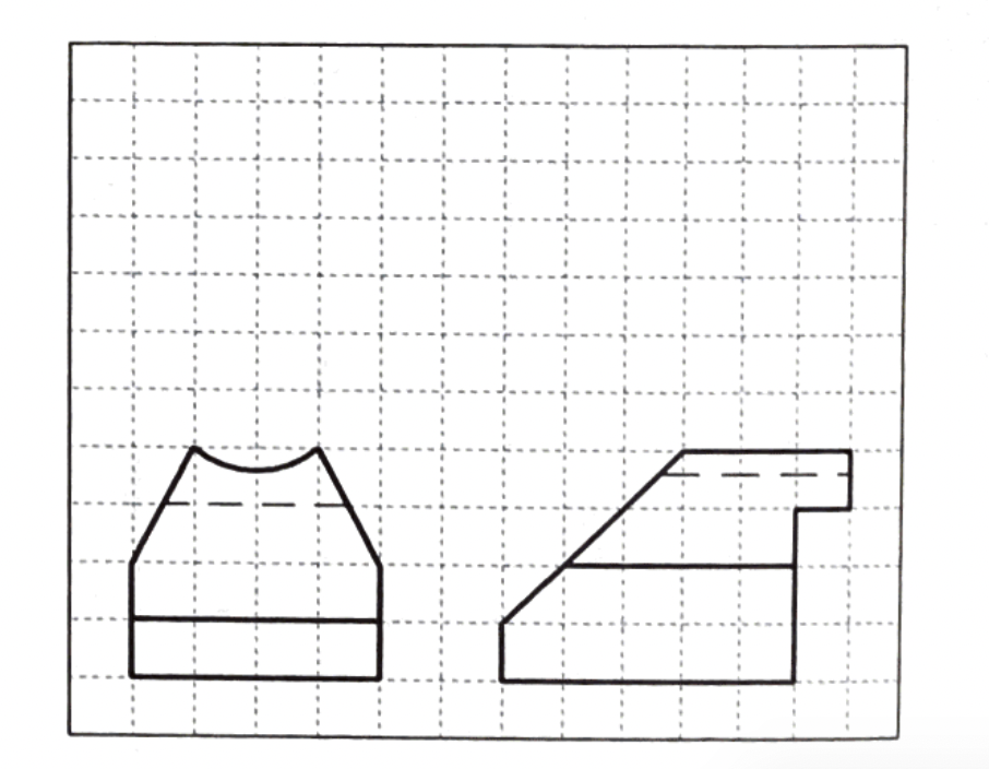 Solved Given 2 views, sketch them and add the missing view. | Chegg.com