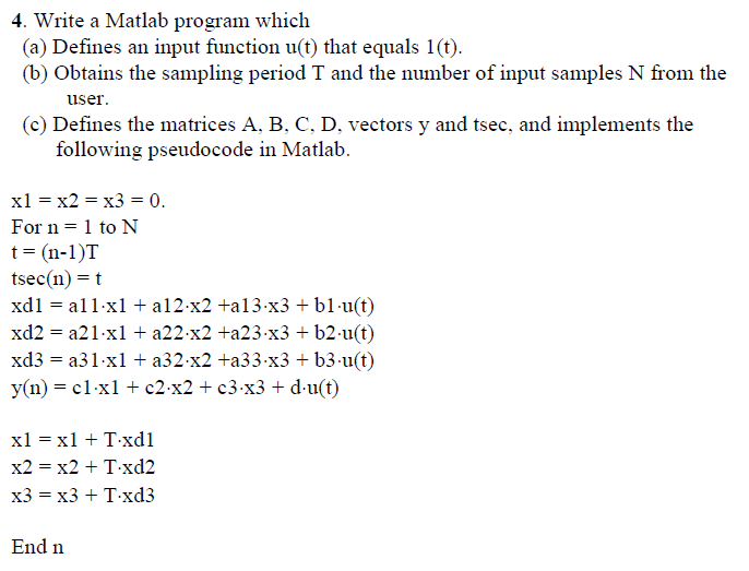 Solved 1. Generate a unique 3rd order transfer function H(s) | Chegg.com