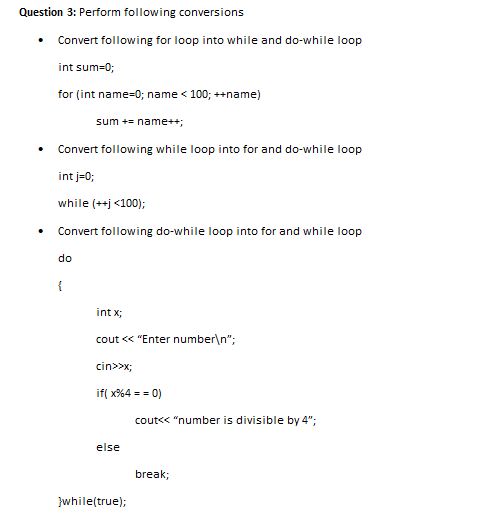 Solved Question 3: Perform following conversions Convert | Chegg.com