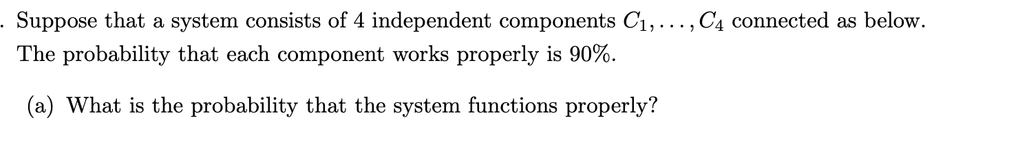 Solved Suppose that a system consists of 4 independent | Chegg.com