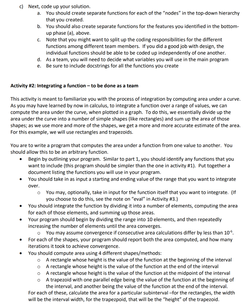 Activity #1: Plotting Curves and Derivatives-to be | Chegg.com