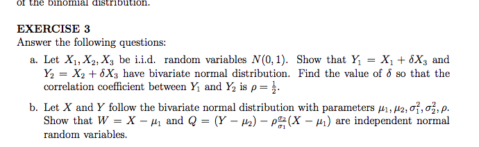 Solved of the binomial distribution. EXERCISE 3 Answer the | Chegg.com