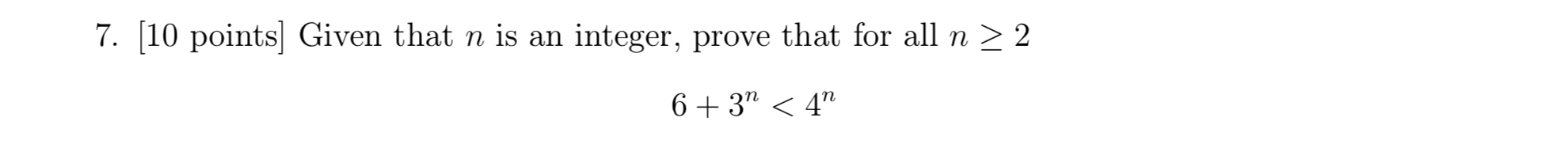 Solved 7. (10 points] Given that n is an integer, prove that | Chegg.com
