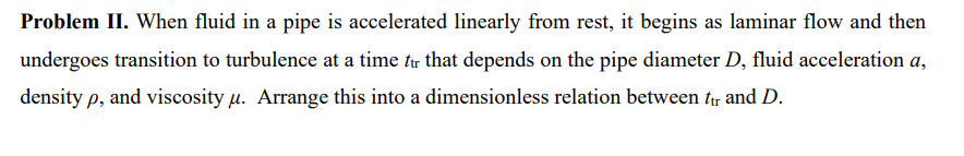 Solved Problem Ii. When Fluid In A Pipe Is Accelerated 