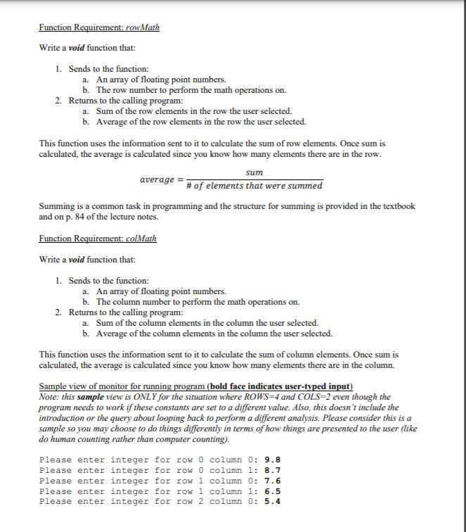 Solved Problem Statement The program's purpose is really | Chegg.com