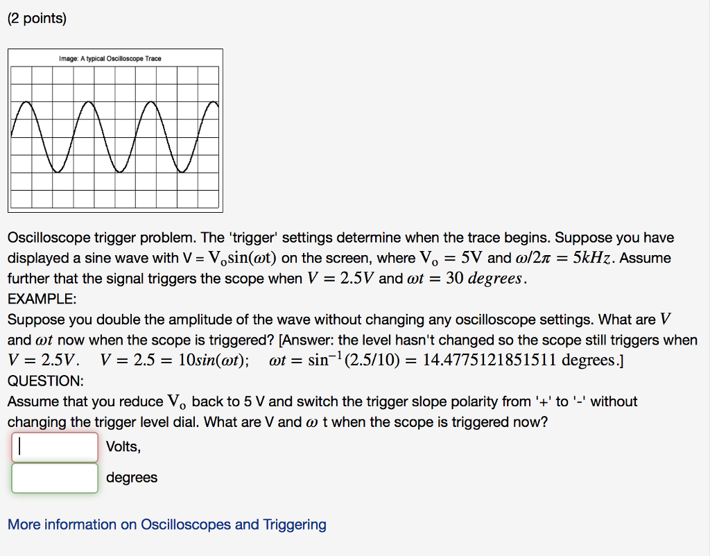 Solved Oscilloscope trigger problem. The 'trigger' settings