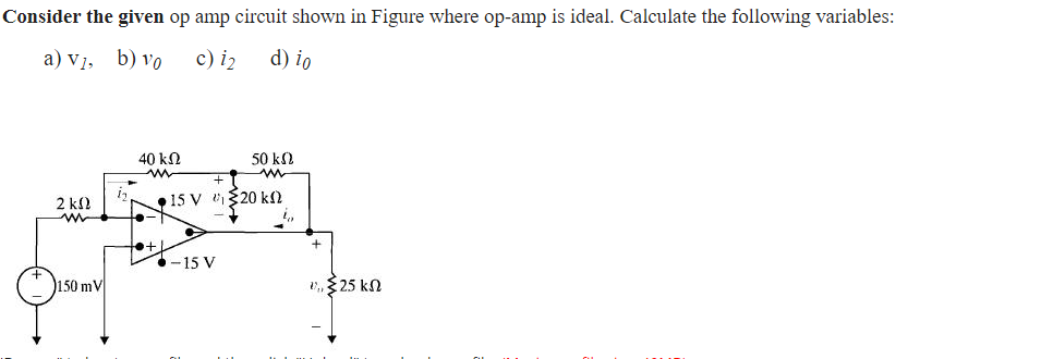 Solved Consider The Given Op Amp Circuit Shown In Figure | Chegg.com