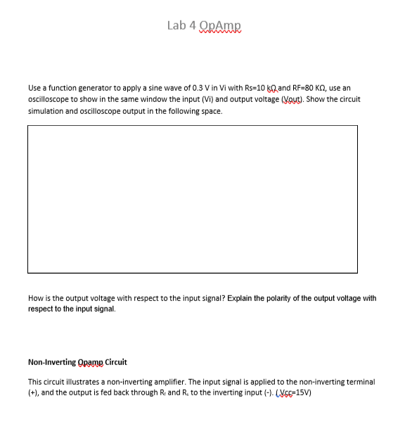 In this lab you will simulate the operational | Chegg.com
