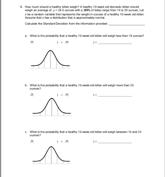 Solved 6. How much should a healthy kitten weigh? A healthy | Chegg.com