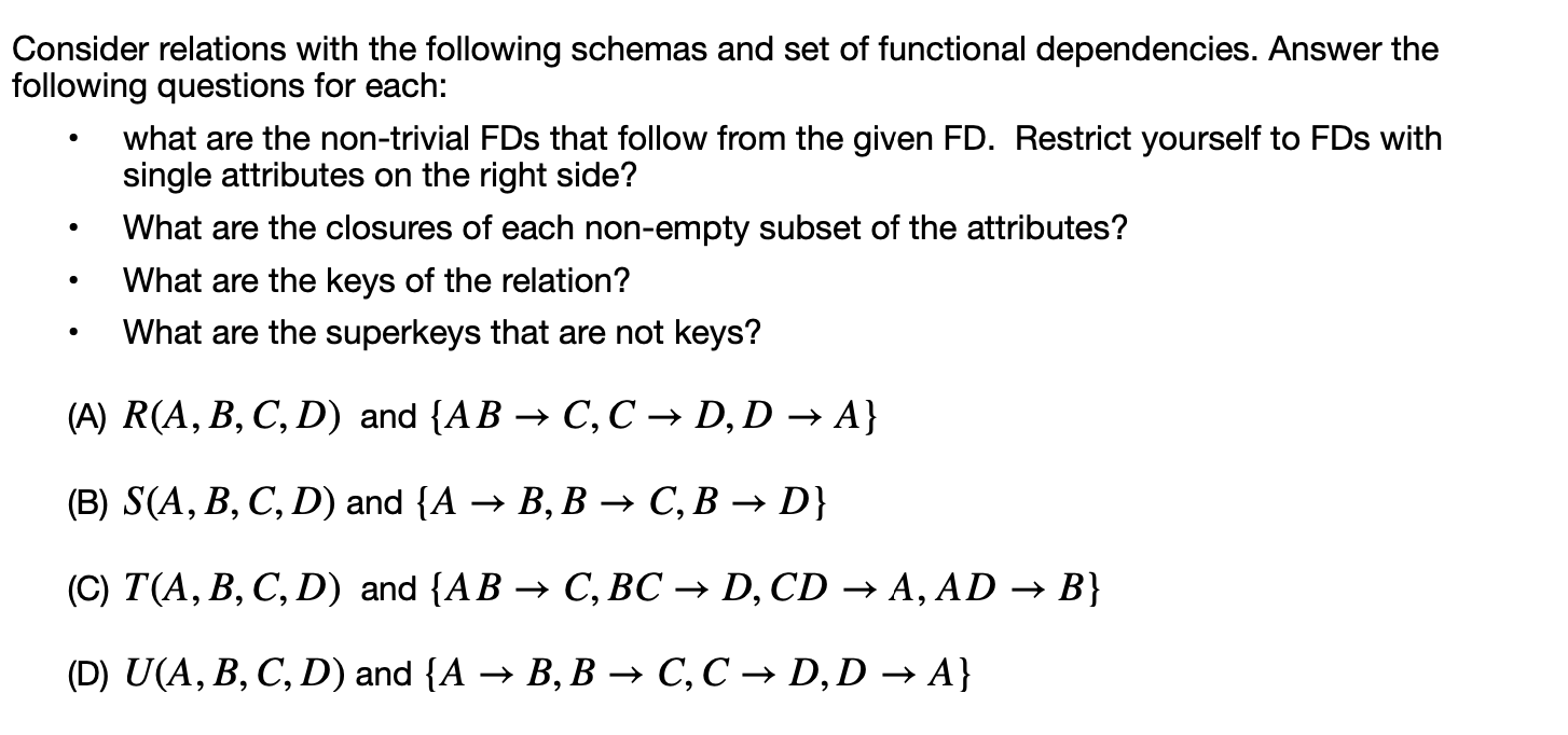 Solved Consider Relations With The Following Schemas And Set | Chegg.com