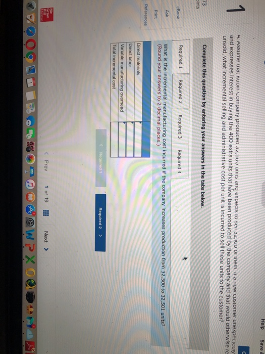 Solved Check my wor Exercise 110 Differential Costs and