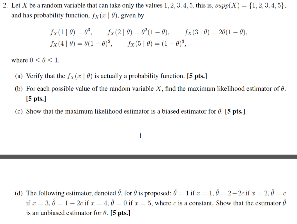 Solved 2. Let X be a random variable that can take only the | Chegg.com