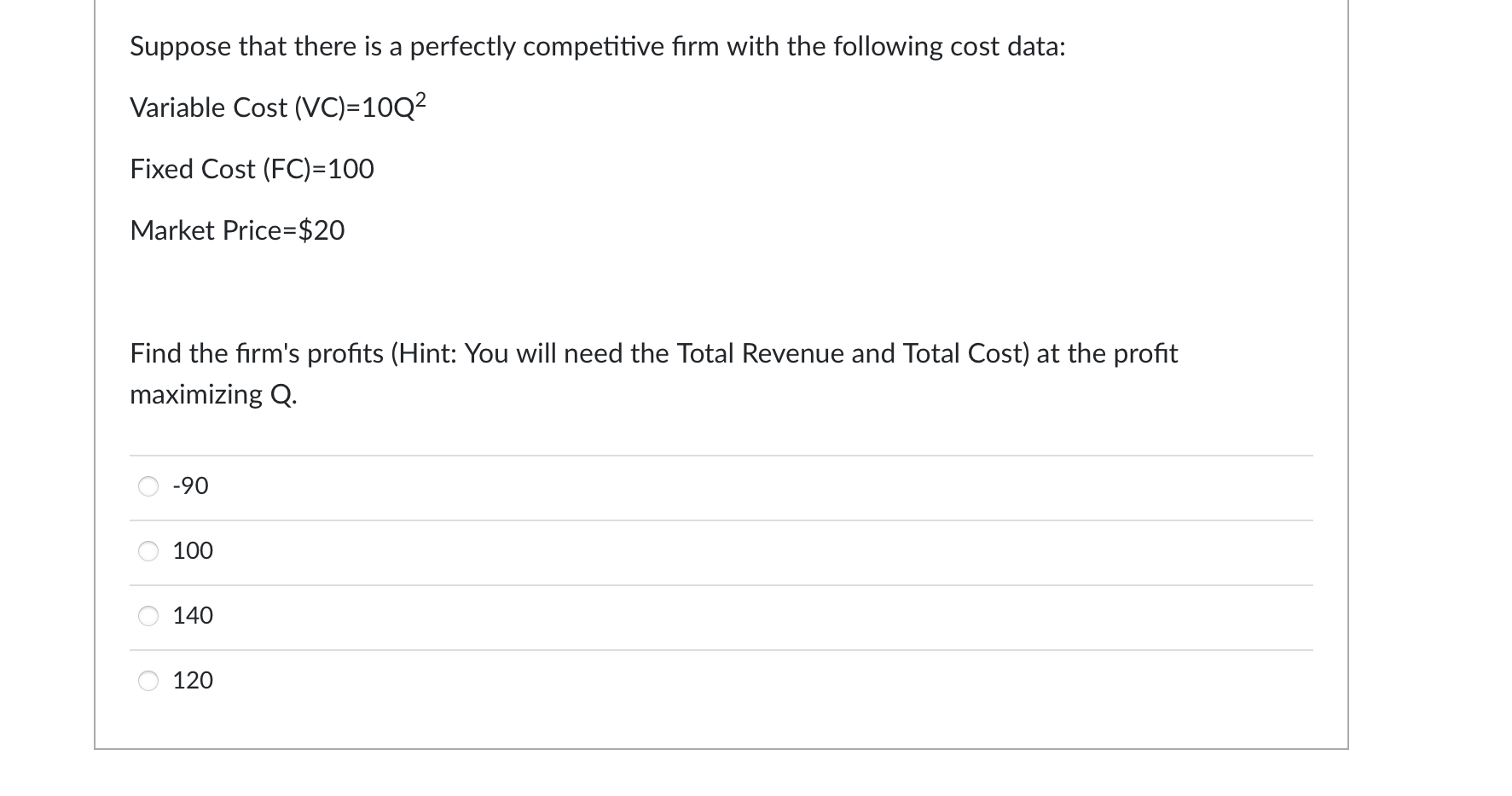 Solved Suppose That There Is A Perfectly Competitive Firm | Chegg.com