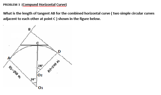 Solved Problem 3 Compund Horizontal Curve What Is The 0973